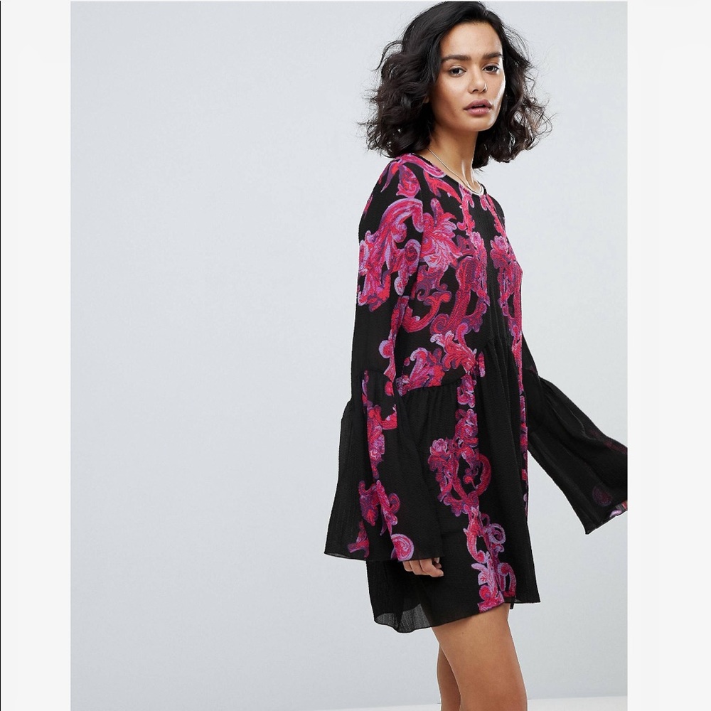 🏷Free People Printed Symphony Smock Dress